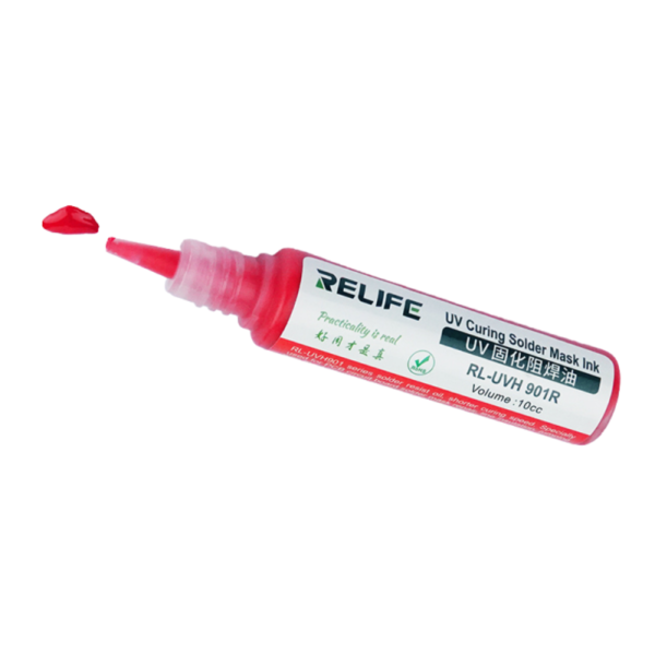 Mascara uv Relife 10cc color rojo